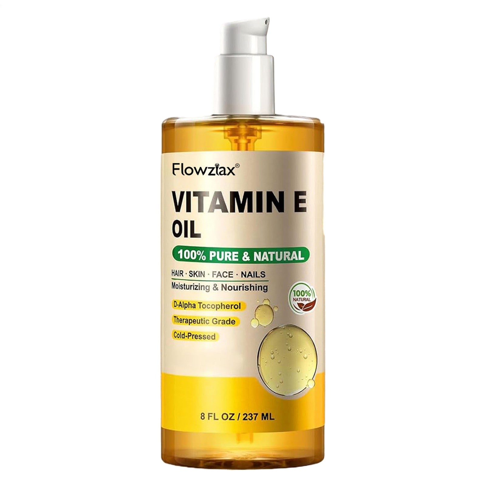 Vitamin E Oil 8 Oz Organic For Skin Perfect Bath And Body Oil Non-Gluten