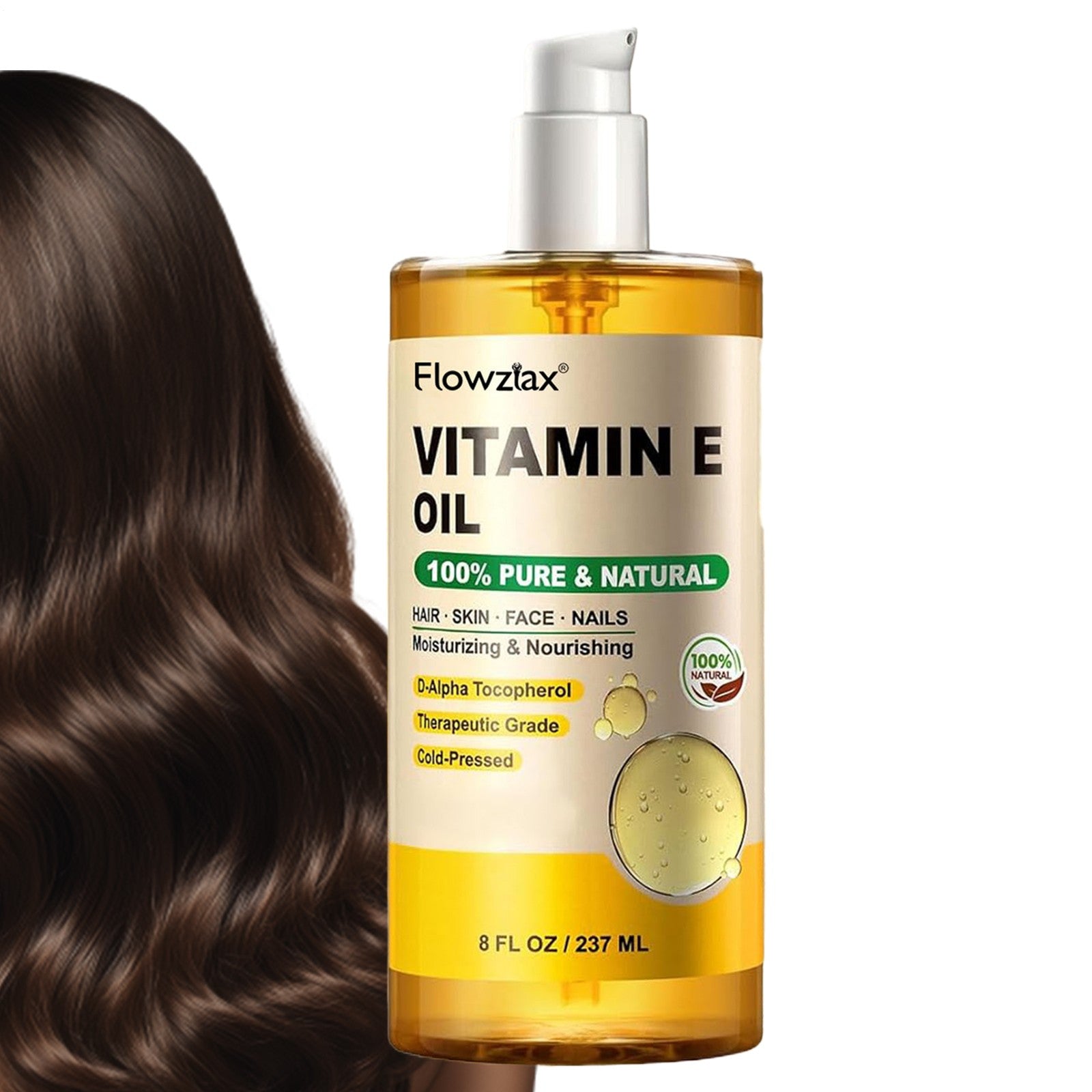 Vitamin E Oil 8 Oz Organic For Skin Perfect Bath And Body Oil Non-Gluten